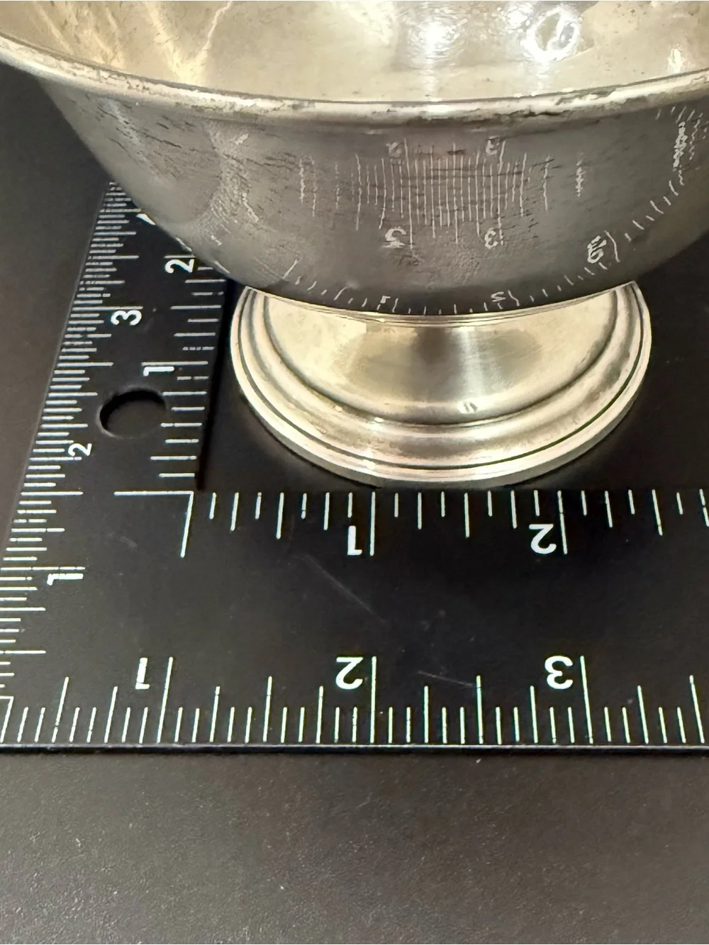 Vintage EL-SIL-CO Sterling Silver Cement filled Base Reinforced Rod Footed Bowl